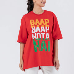 Baap Baap Hota Hai - Oversized Drop Shoulder Unisex T-Shirt