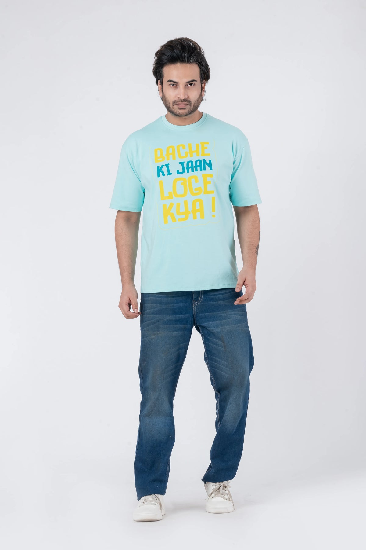 Bacche Ki Jaan Loge Kya - Oversized Drop Shoulder Unisex T-Shirt