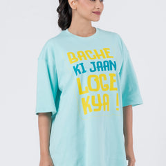 Bacche Ki Jaan Loge Kya - Oversized Drop Shoulder Unisex T-Shirt