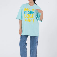 Bacche Ki Jaan Loge Kya - Oversized Drop Shoulder Unisex T-Shirt