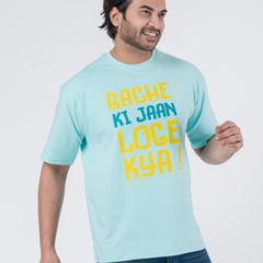 Bacche Ki Jaan Loge Kya - Oversized Drop Shoulder Unisex T-Shirt