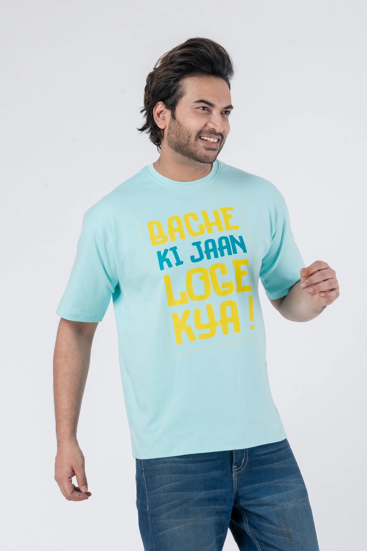 Bacche Ki Jaan Loge Kya - Oversized Drop Shoulder Unisex T-Shirt