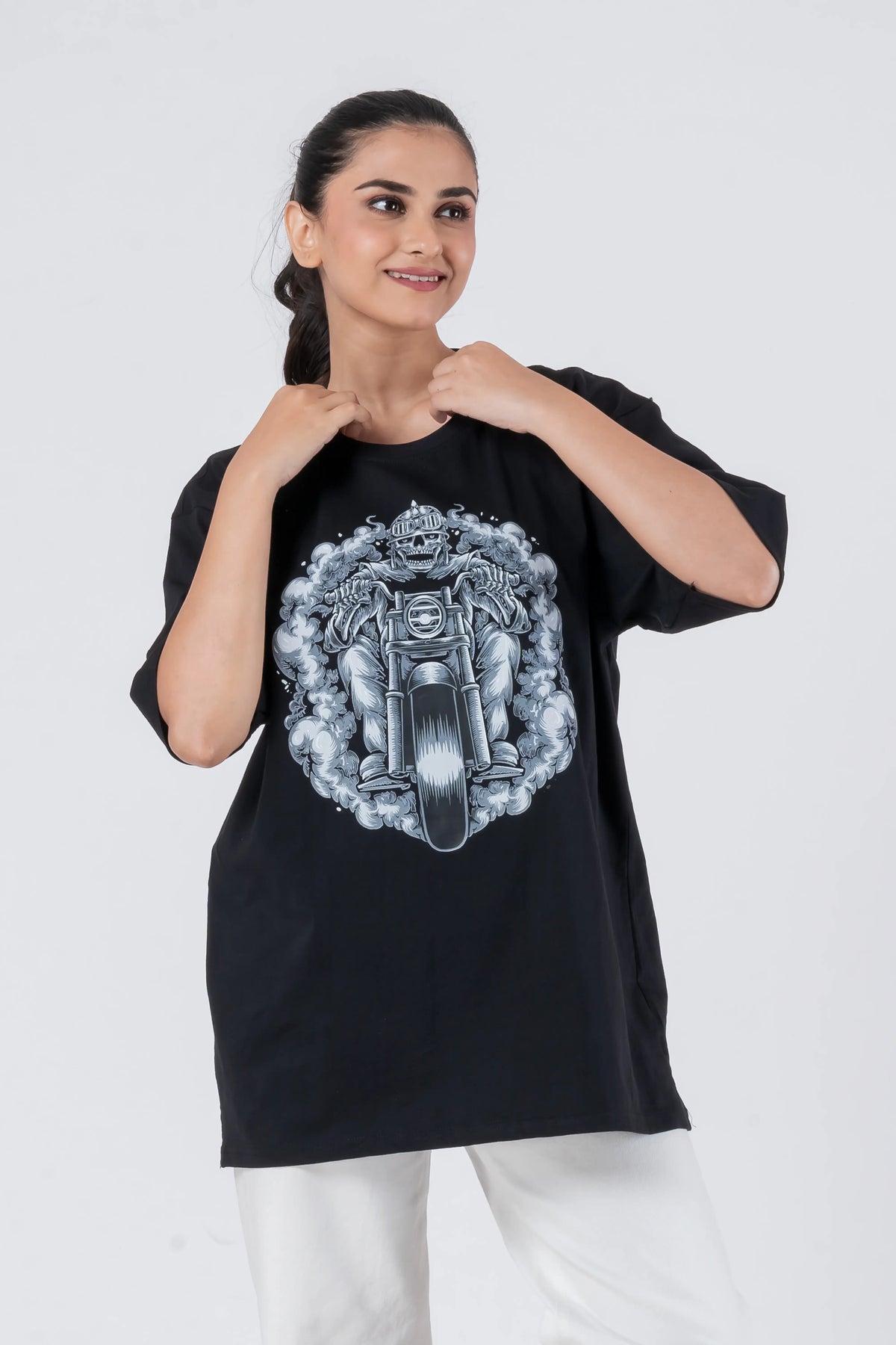 Bike Ghost - Oversized Drop Shoulder Unisex T-Shirt