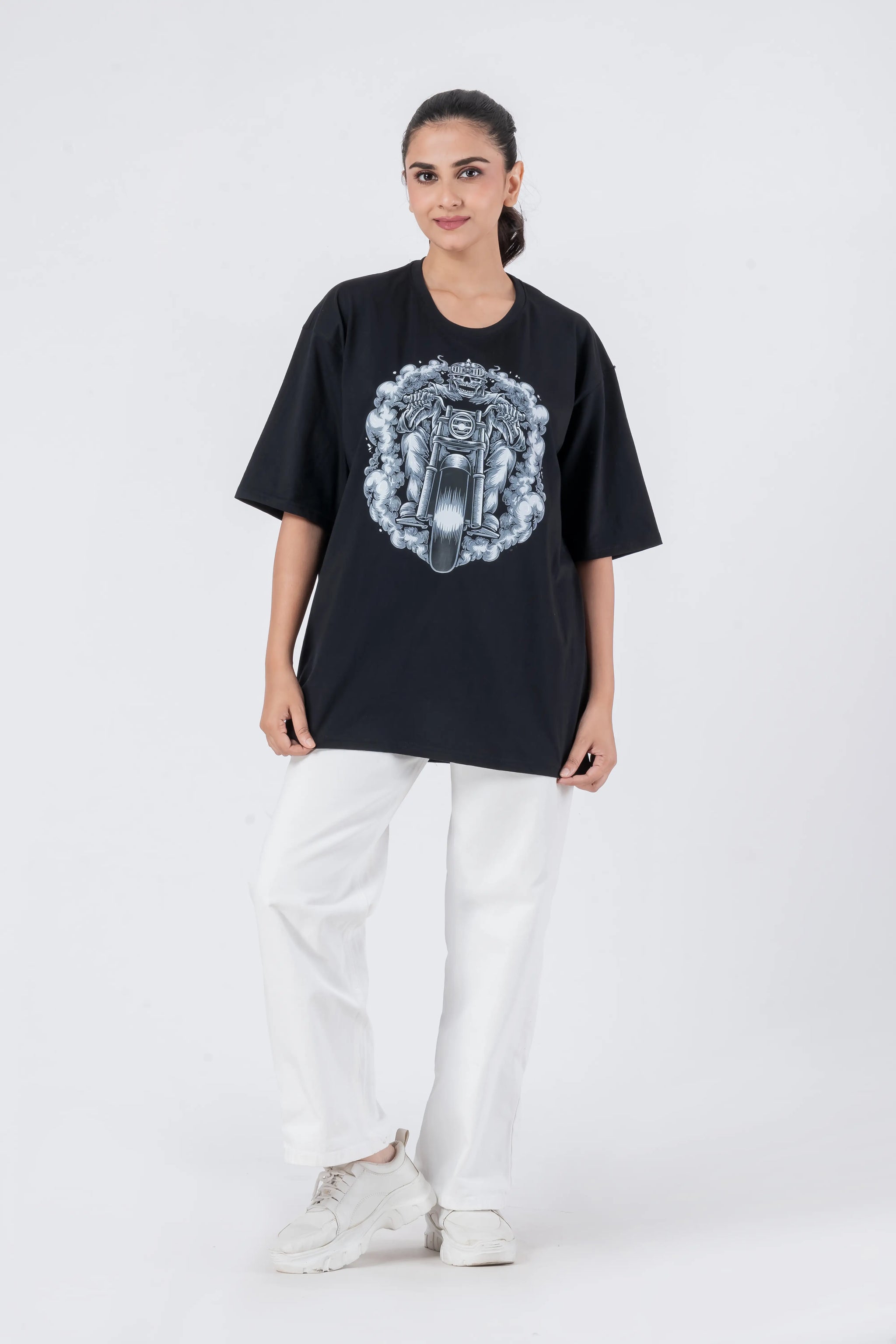 Bike Ghost - Oversized Drop Shoulder Unisex T-Shirt