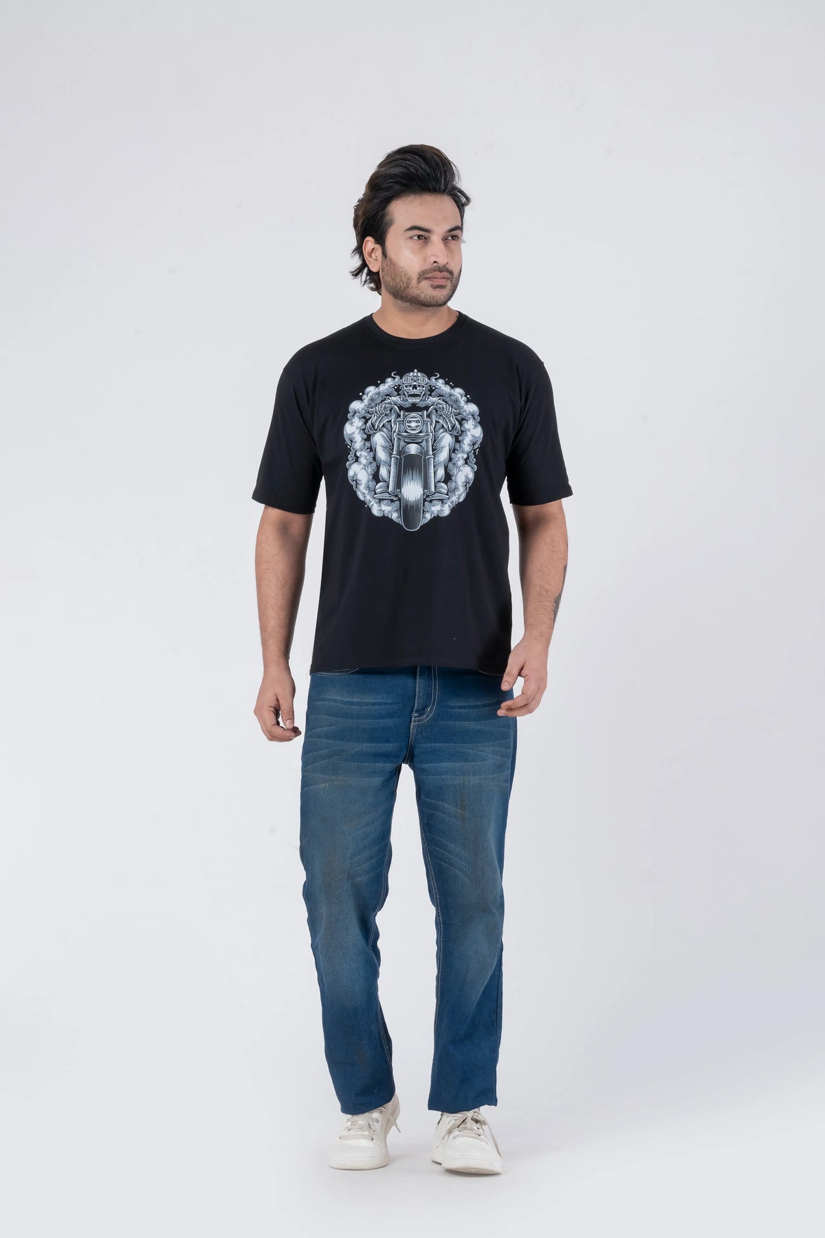 Bike Ghost - Oversized Drop Shoulder Unisex T-Shirt