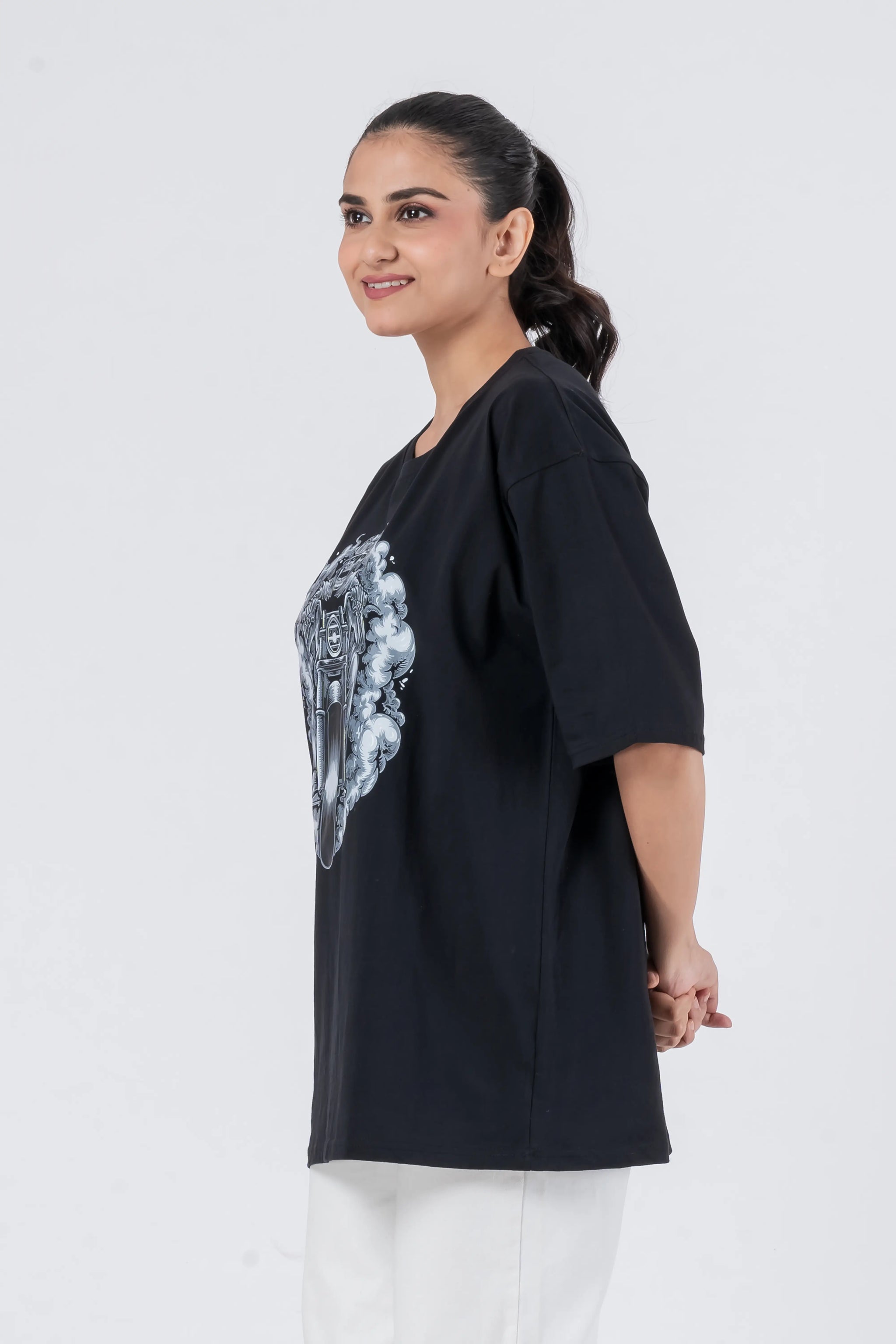Bike Ghost - Oversized Drop Shoulder Unisex T-Shirt