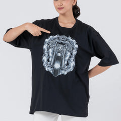 Bike Ghost - Oversized Drop Shoulder Unisex T-Shirt