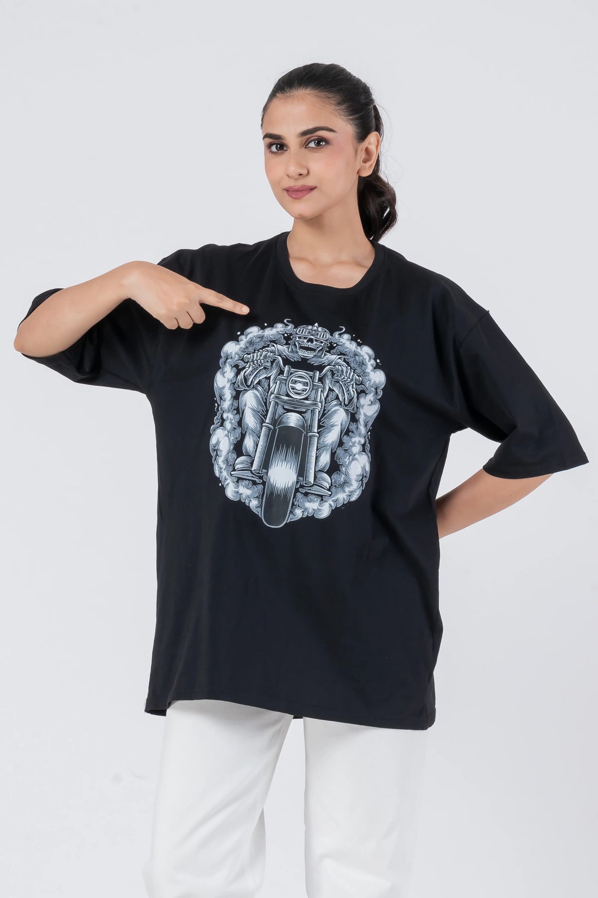 Bike Ghost - Oversized Drop Shoulder Unisex T-Shirt