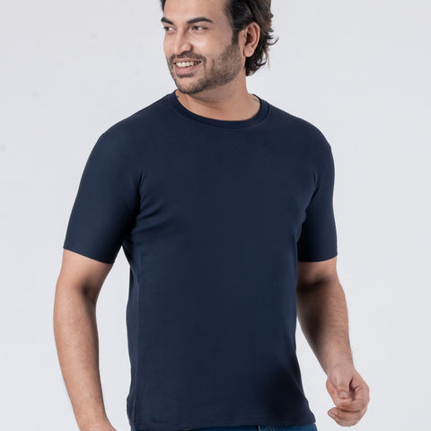 Regular Navy Blue Unisex T-Shirt