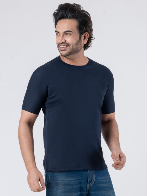 Regular Navy Blue Unisex T-Shirt