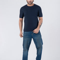 Regular Navy Blue Unisex T-Shirt