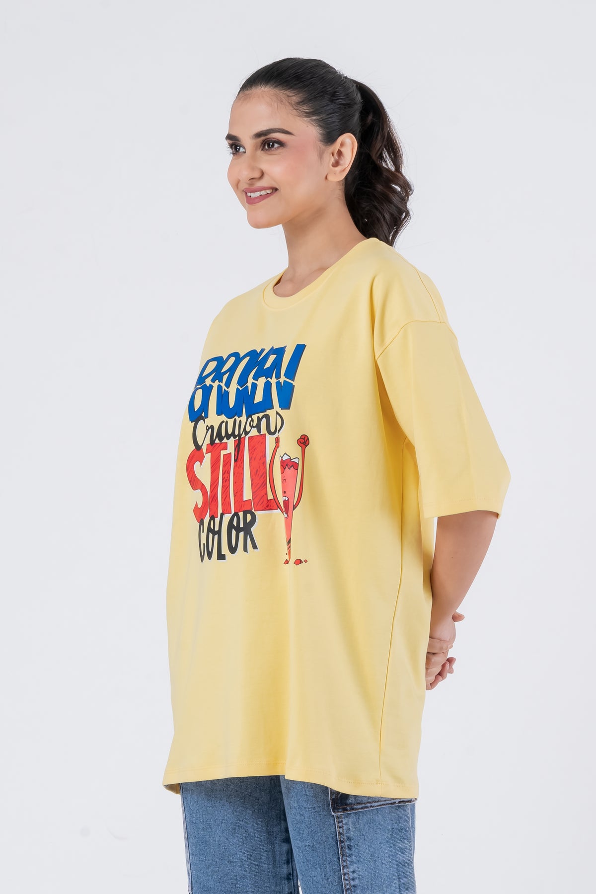 Broken Crayons Still Color - Oversized Drop Shoulder Unisex T-Shirt