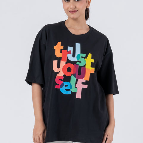 Trust Yourself - Oversized Drop Shoulder Unisex T-Shirt