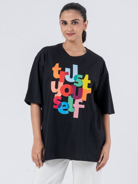 Trust Yourself - Oversized Drop Shoulder Unisex T-Shirt