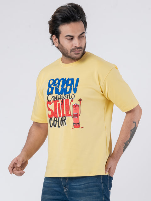 Broken Crayons Still Color - Oversized Drop Shoulder Unisex T-Shirt