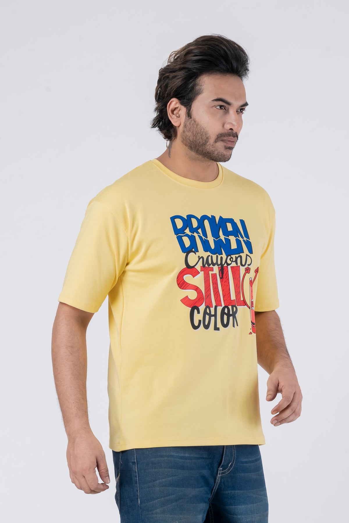 Broken Crayons Still Color - Oversized Drop Shoulder Unisex T-Shirt