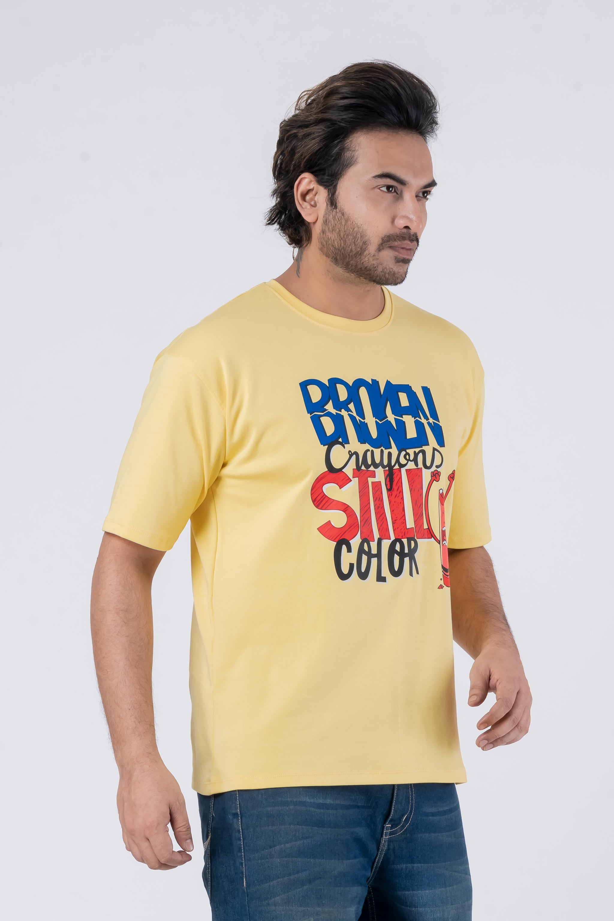 Broken Crayons Still Color - Oversized Drop Shoulder Unisex T-Shirt