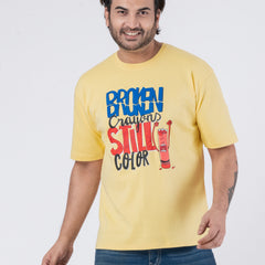 Broken Crayons Still Color - Oversized Drop Shoulder Unisex T-Shirt