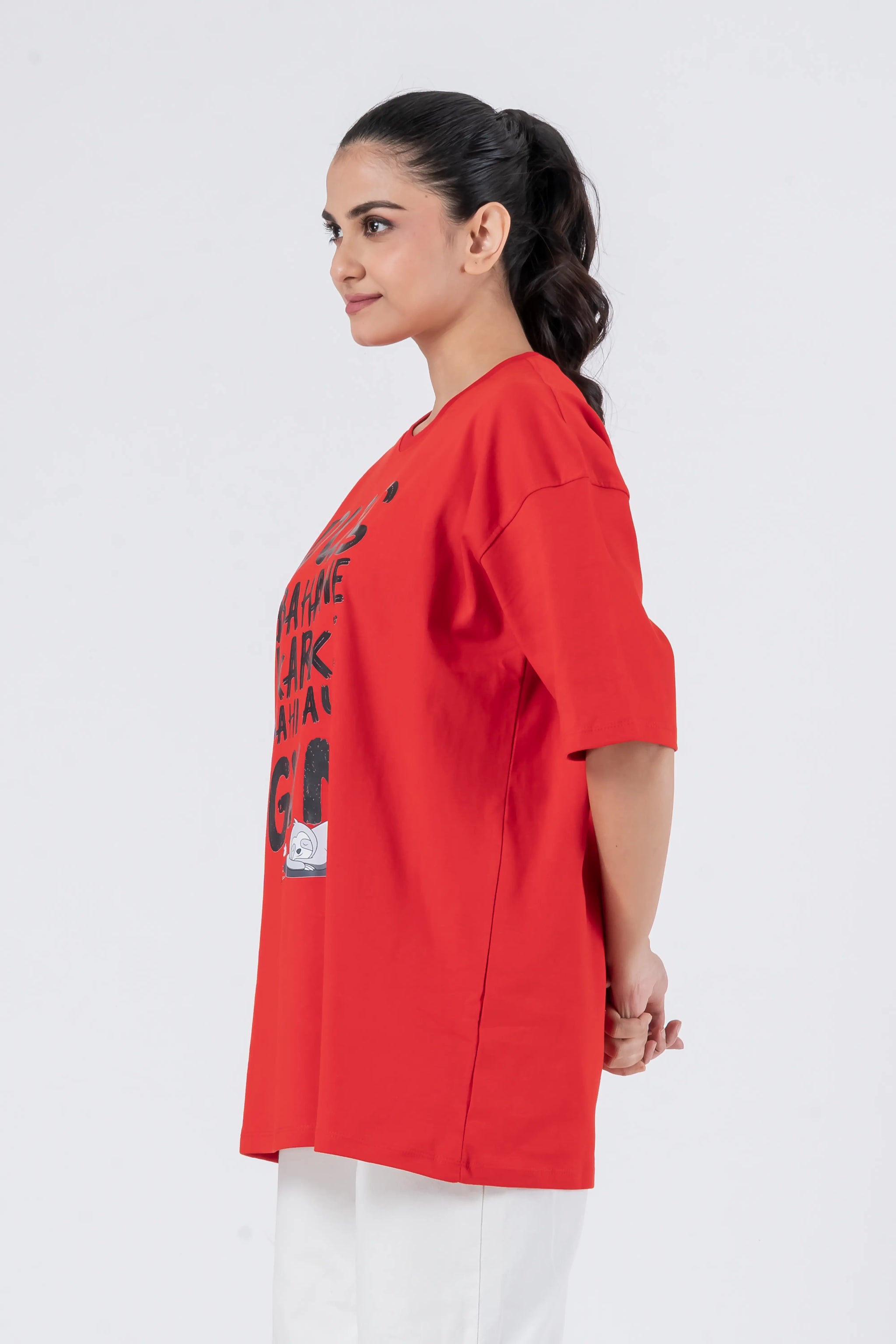 Dus Bahane Karke Nehi Gaye Gym - Oversized Drop Shoulder Unisex T-Shirt