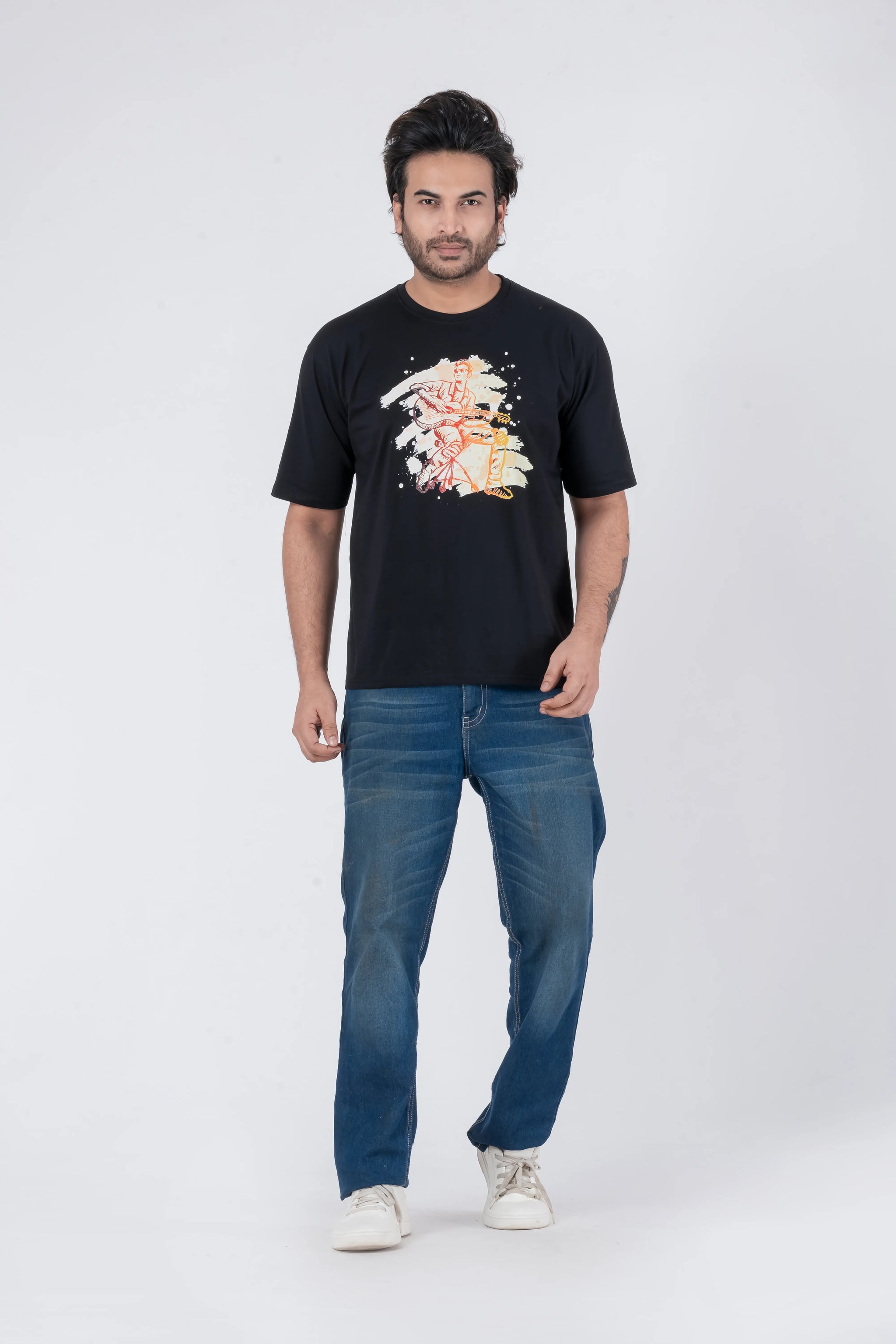 Guiter Graphic - Oversized Drop Shoulder Unisex T-shirt