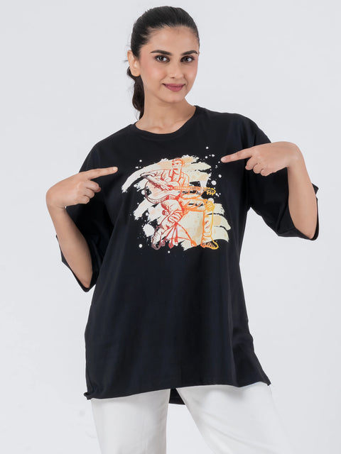 Guiter Graphic - Oversized Drop Shoulder Unisex T-shirt