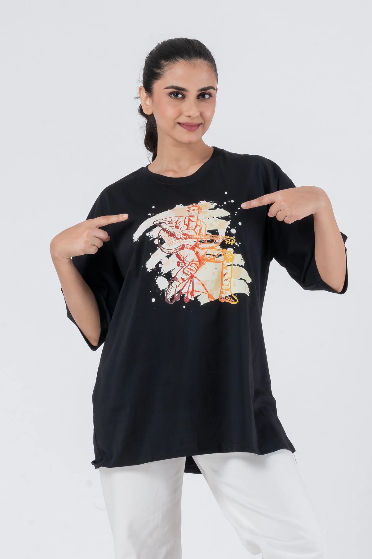 Guiter Graphic - Oversized Drop Shoulder Unisex T-shirt