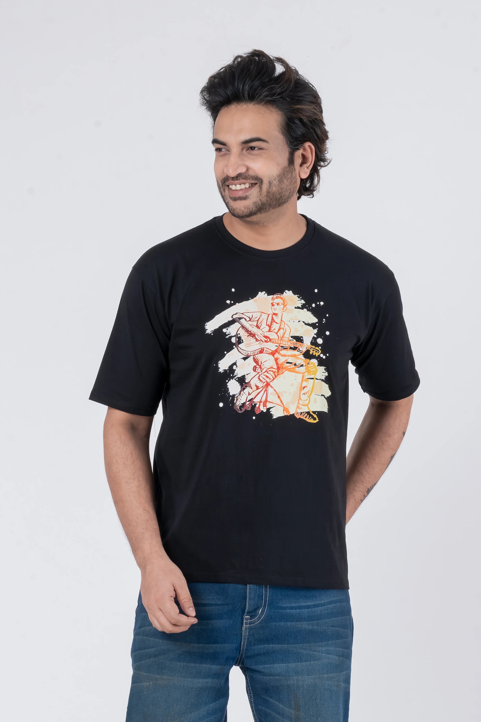 Guiter Graphic - Oversized Drop Shoulder Unisex T-shirt