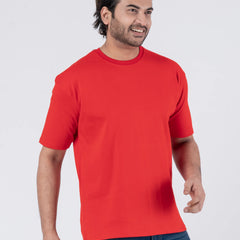 Oversize Drop Shoulder Red Unisex T-Shirt