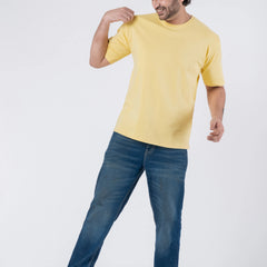 Oversize Drop Shoulder Yellow Unisex T-Shirt