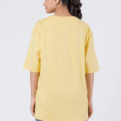 Oversize Drop Shoulder Yellow Unisex T-Shirt