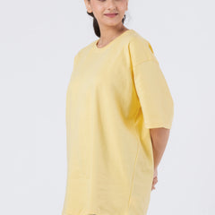 Oversize Drop Shoulder Yellow Unisex T-Shirt