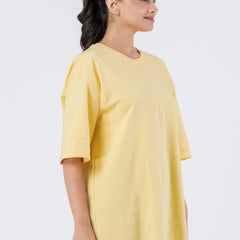 Oversize Drop Shoulder Yellow Unisex T-Shirt