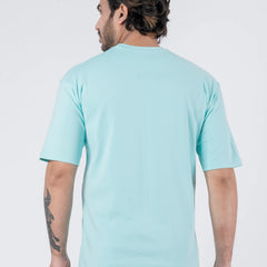 Oversize Drop Shoulder Sky Blue Unisex T-Shirt