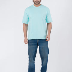 Oversize Drop Shoulder Sky Blue Unisex T-Shirt