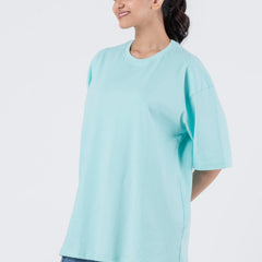 Oversize Drop Shoulder Sky Blue Unisex T-Shirt
