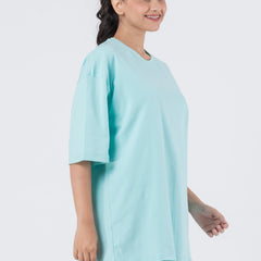 Oversize Drop Shoulder Sky Blue Unisex T-Shirt