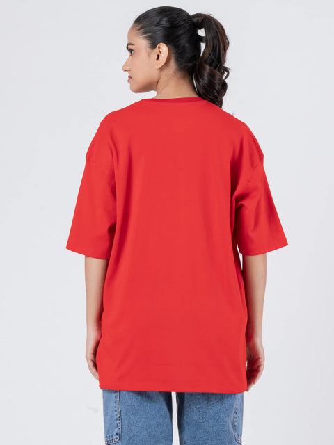 Thinking Lady - Oversized Drop Shoulder Unisex T-Shirt