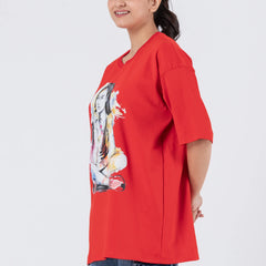 Thinking Lady - Oversized Drop Shoulder Unisex T-Shirt
